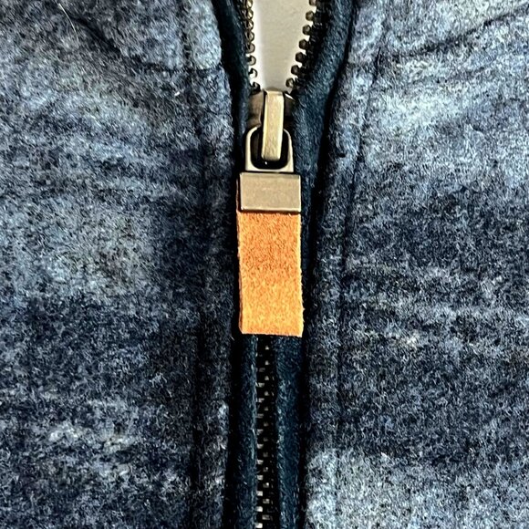 Men’s Blue Plaid 1/4 Zip Pullover Flannel Sweater XXL John Wayne Stock & Supply - Picture 4 of 11